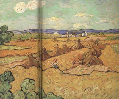 Vincent Van Gogh Wheat Stacks with Reaper (nn04)